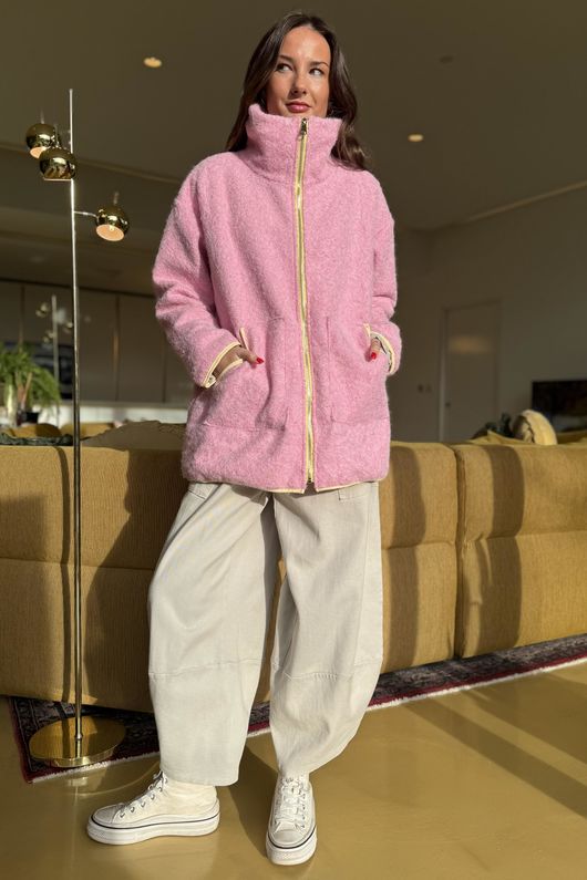 Beach Walk Fleece Jacket Pink